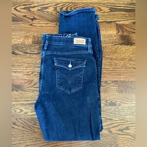Levis 525 Jeans 12 M Perfect Waist Straight Leg Stretch Blue Denim Comfort Waist
